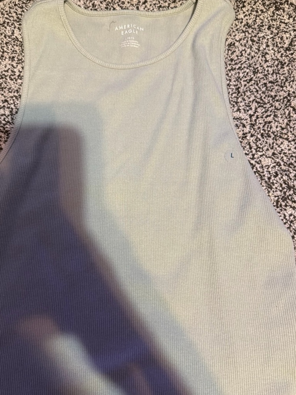 American Eagle Outfitters Sage Green Ribbed Tank Top